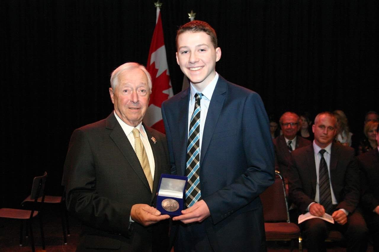 Recipient of the Lieutenant-Governor Youth Medal